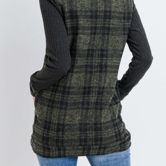 🔥Plaid Open Zipper Jacket - Picture 5 of 8